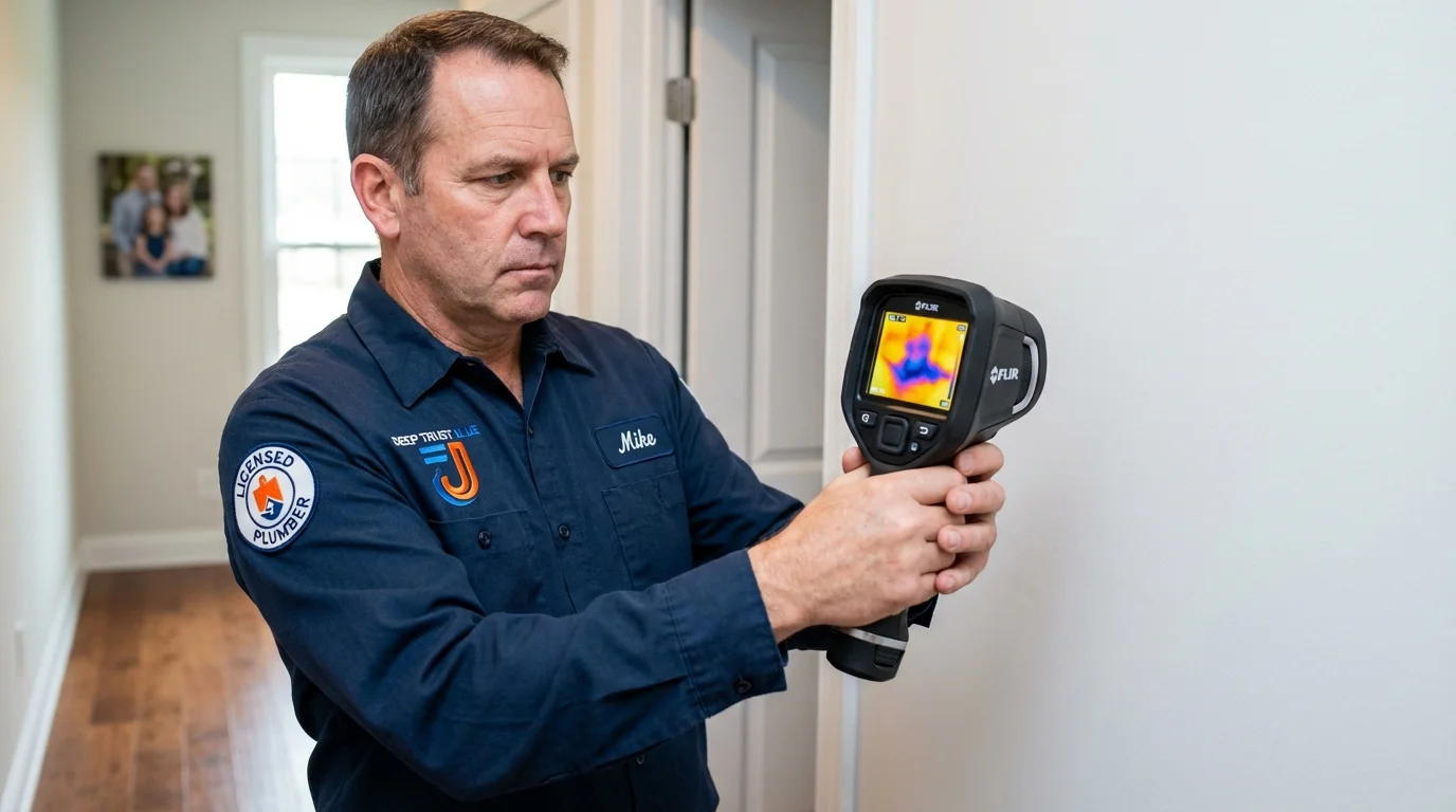 Thermal imaging leak detection by Johns Plumbing LLC in Bonsall